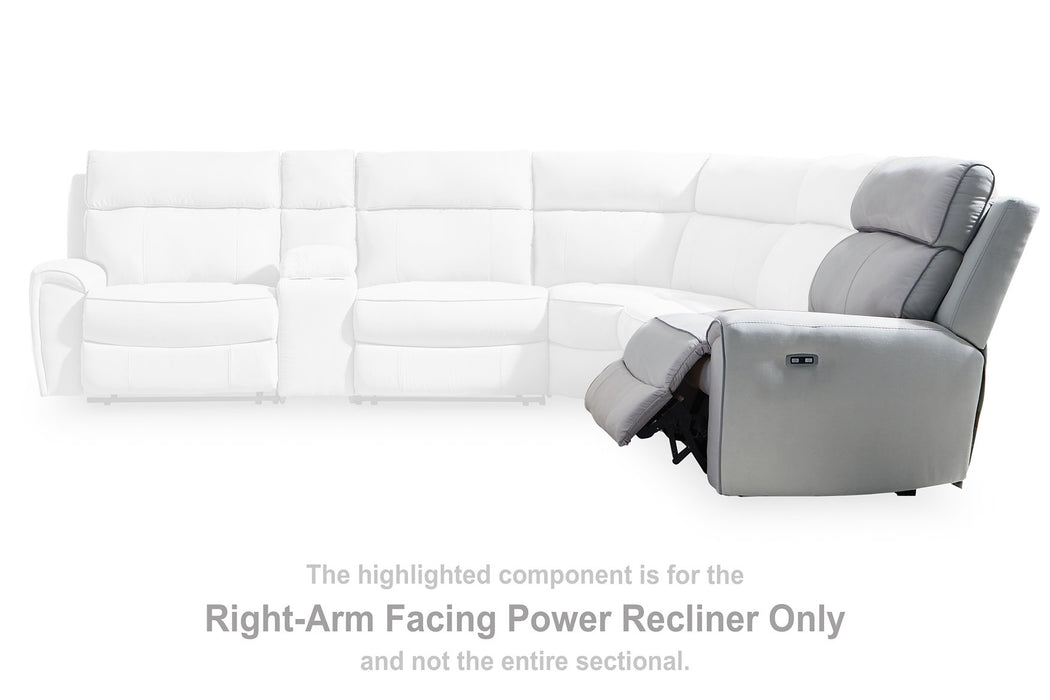Social Pointe Reclining Sectional with Storage Consoles - House Of Furniture/Allan's Gallery