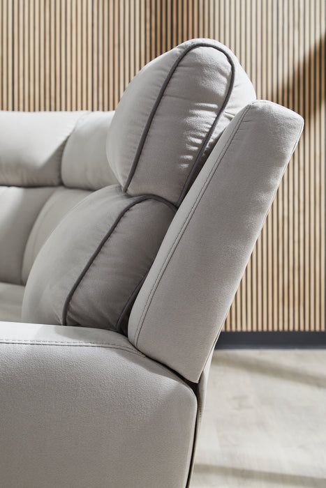 Social Pointe Reclining Sectional with Storage Console - House Of Furniture/Allan's Gallery