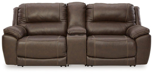 Dunleith Power Reclining Loveseat with Console - House Of Furniture/Allan's Gallery