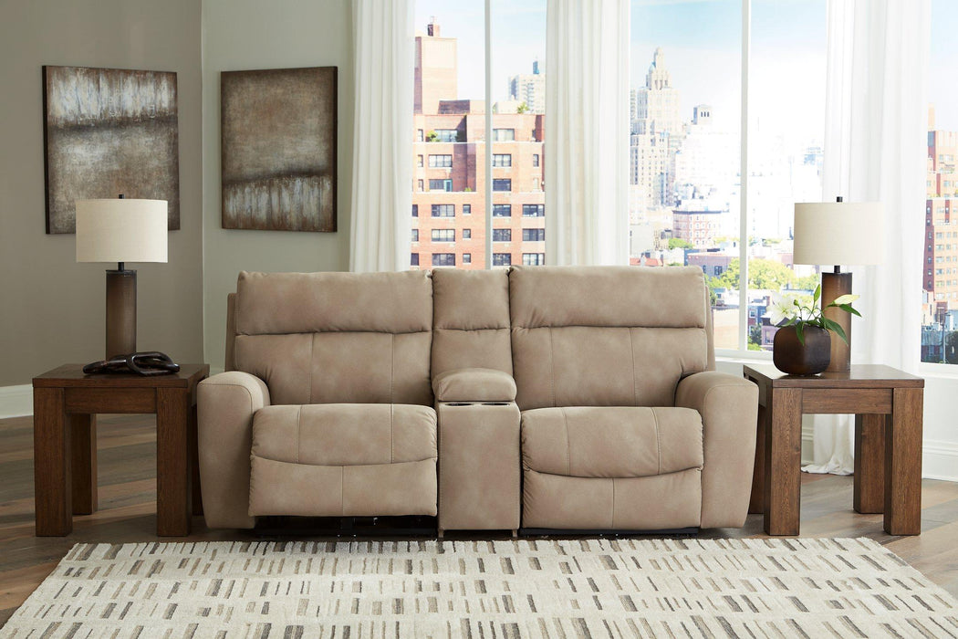 Next-Gen DuraPella Power Reclining Sectional Loveseat with Console - House Of Furniture/Allan's Gallery