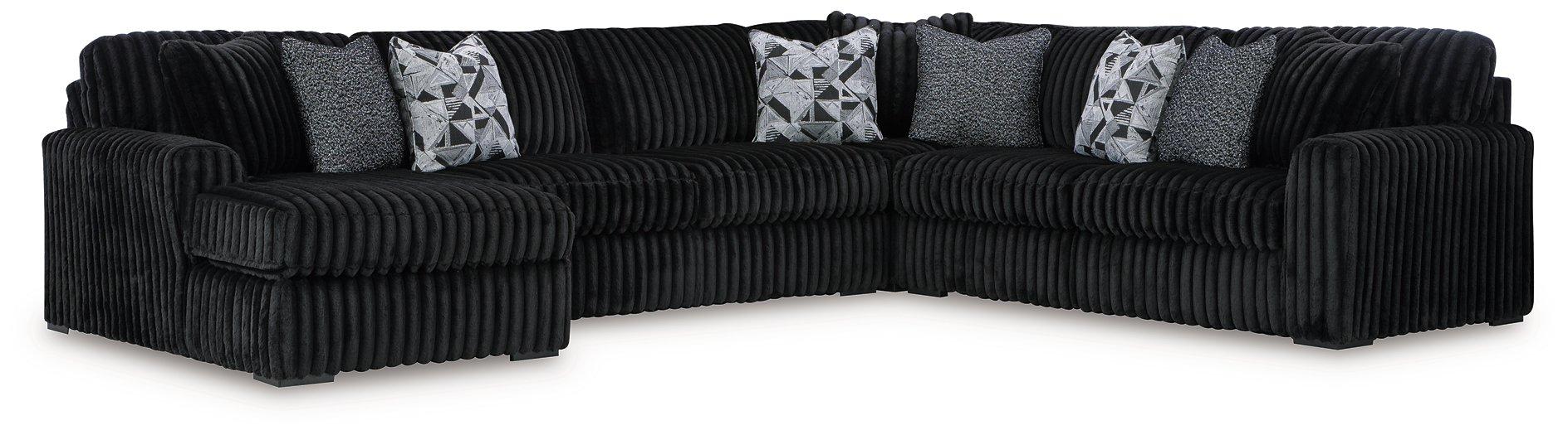 Midnight-Madness Sectional with Chaise - House Of Furniture/Allan's Gallery