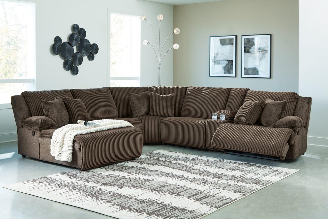 Top Tier Reclining Sectional with Chaise - House Of Furniture/Allan's Gallery