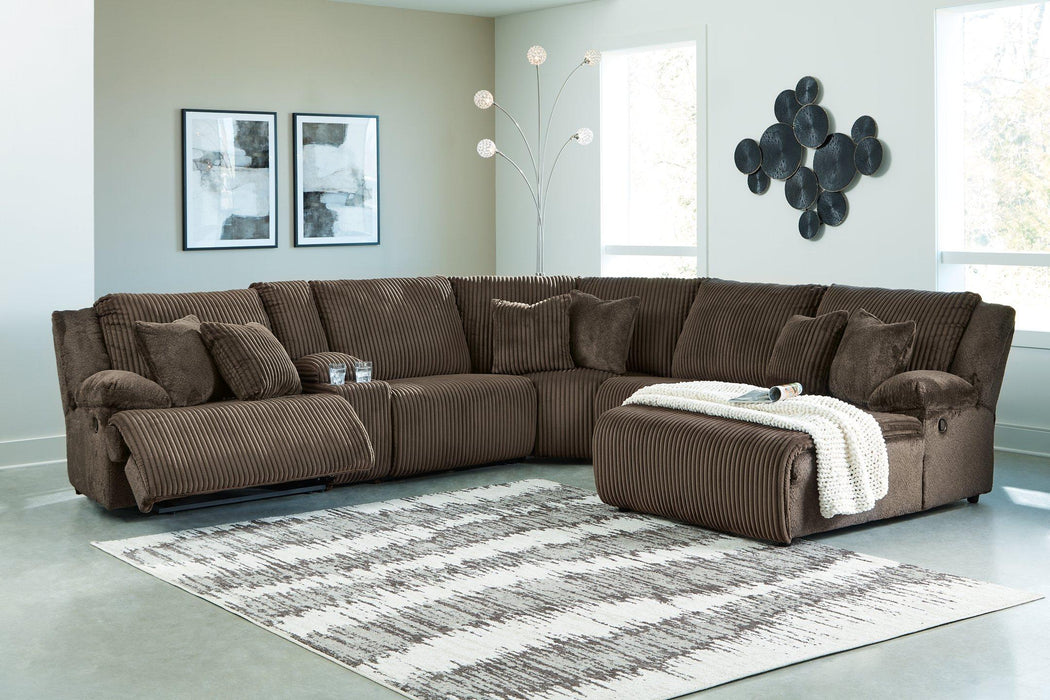 Top Tier Reclining Sectional with Chaise - House Of Furniture/Allan's Gallery