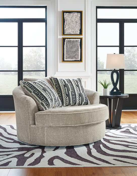 Calnita Oversized Swivel Accent Chair - House Of Furniture/Allan's Gallery