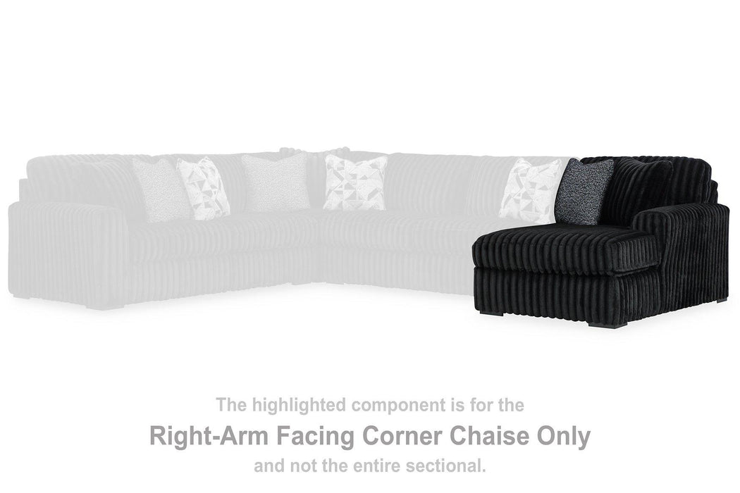 Midnight-Madness Sectional with Chaise - House Of Furniture/Allan's Gallery
