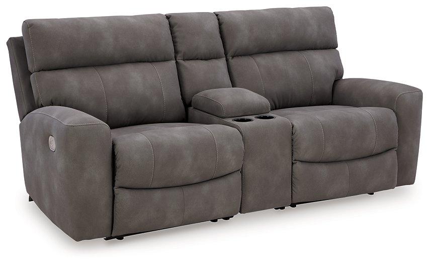 Next-Gen DuraPella Power Reclining Sectional Loveseat with Console - House Of Furniture/Allan's Gallery