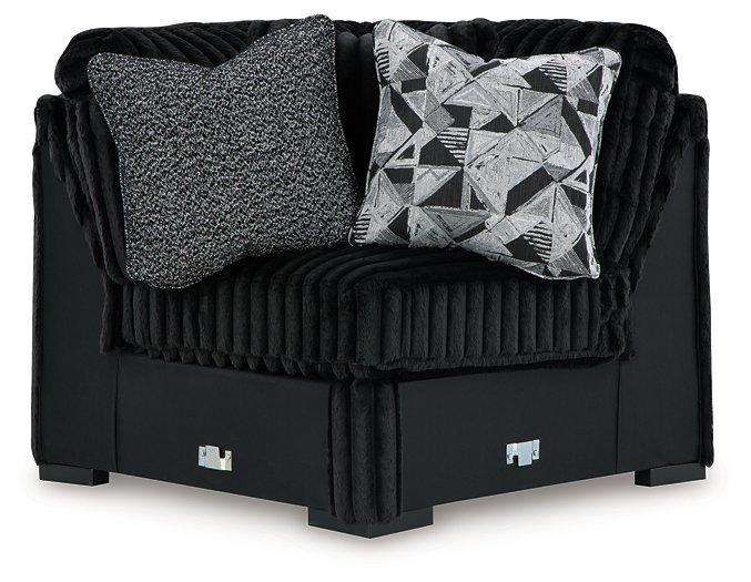 Midnight-Madness Sectional with Chaise - House Of Furniture/Allan's Gallery