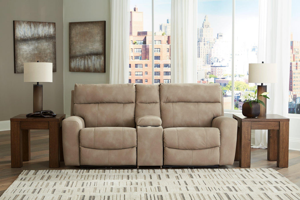 Next-Gen DuraPella Power Reclining Sectional Loveseat with Console - House Of Furniture/Allan's Gallery