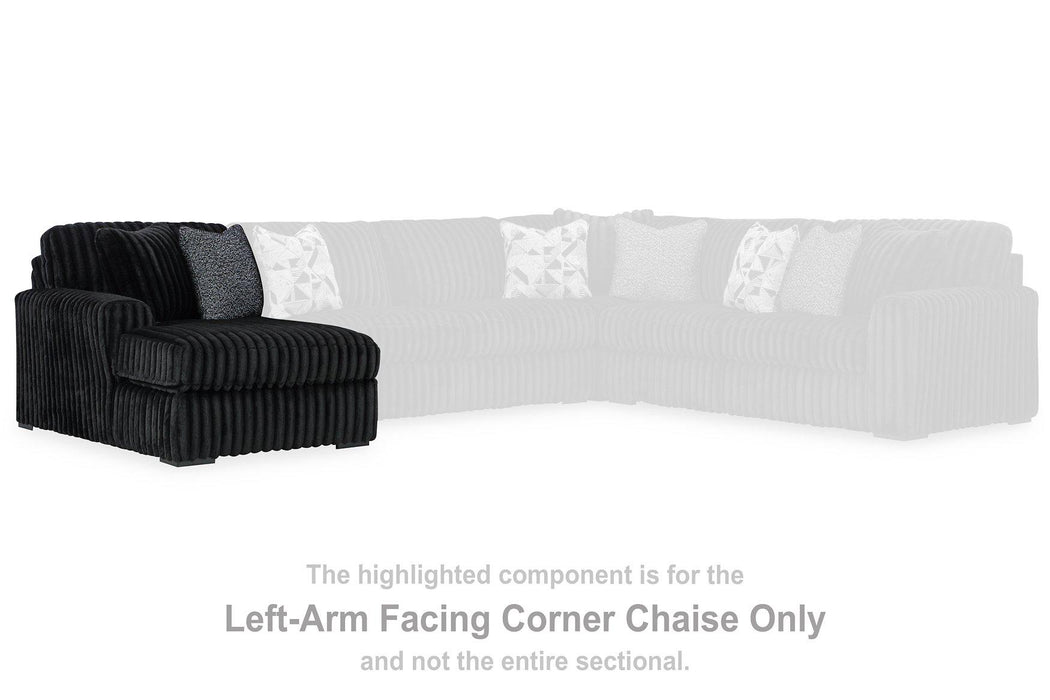 Midnight-Madness Sectional with Chaise - House Of Furniture/Allan's Gallery