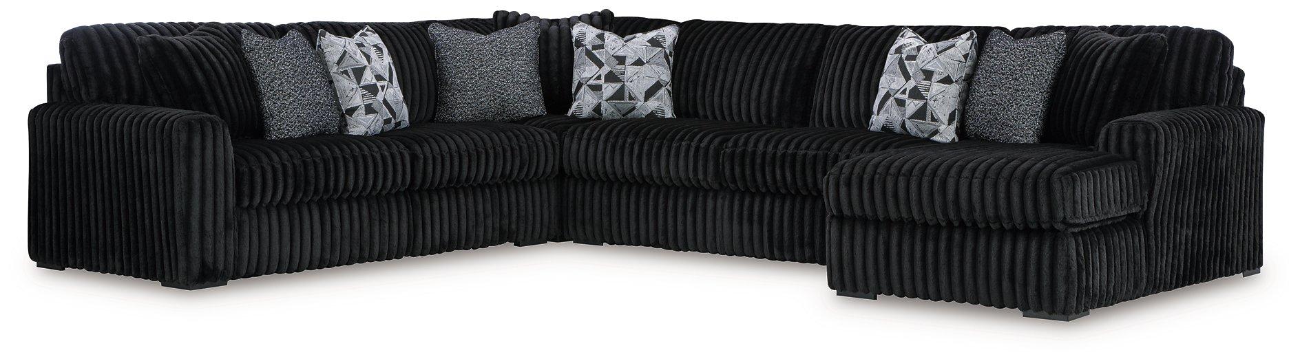 Midnight-Madness Sectional with Chaise - House Of Furniture/Allan's Gallery