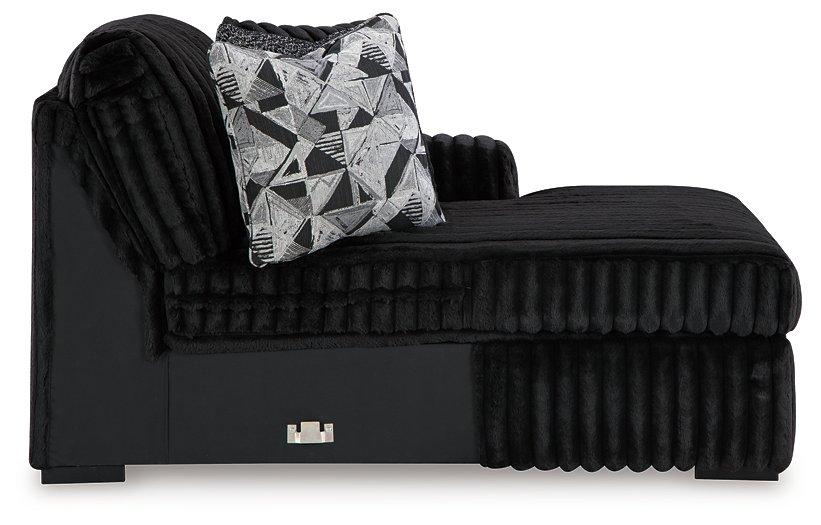 Midnight-Madness Sectional with Chaise - House Of Furniture/Allan's Gallery