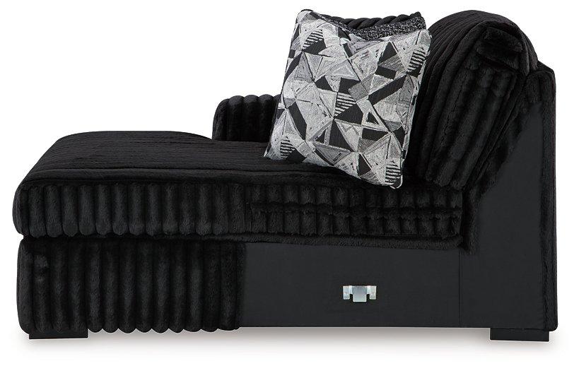 Midnight-Madness Sectional with Chaise - House Of Furniture/Allan's Gallery