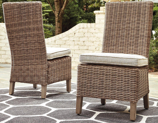 Beachcroft Outdoor Side Chair with Cushion (Set of 2) - House Of Furniture/Allan's Gallery