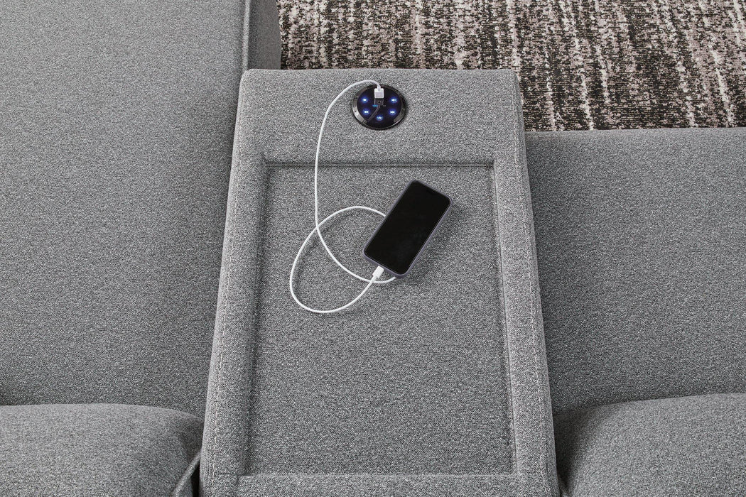 Modmax Reclining Sectional with Console - House Of Furniture/Allan's Gallery