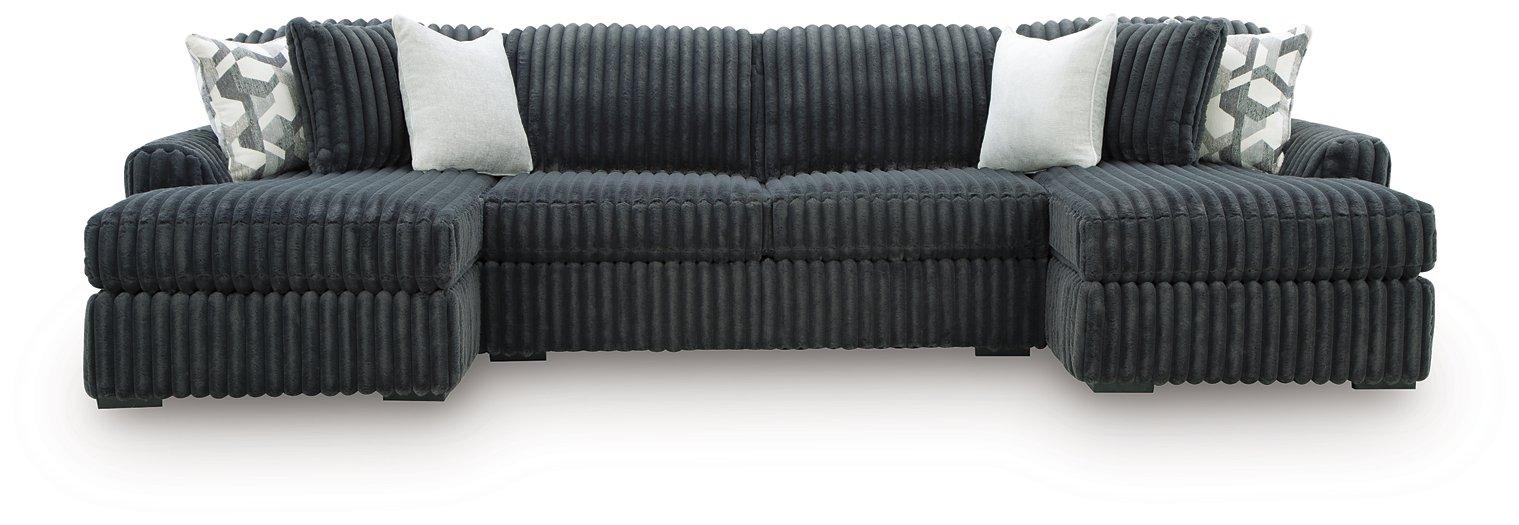 Midnight-Madness Sectional with Chaise - House Of Furniture/Allan's Gallery