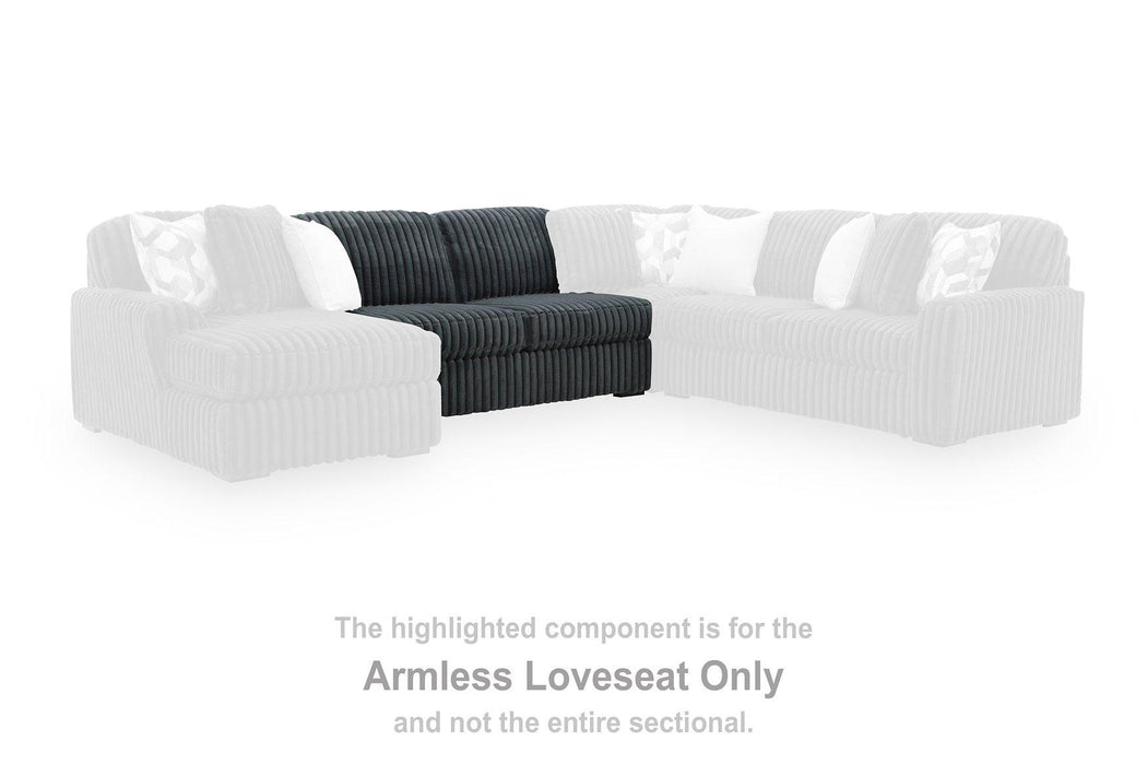 Midnight-Madness Sectional with Chaise - House Of Furniture/Allan's Gallery