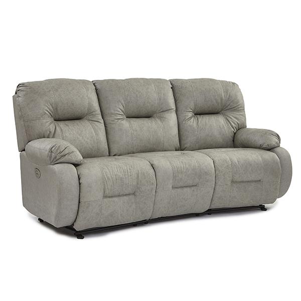 BRINLEY COLLECTION LEATHER POWER HEAD TILT RECLINING CONVERSATION SOFA- U700CZ4