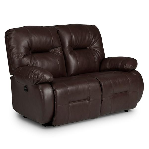 BRINLEY LOVESEAT LEATHER POWER HEAD TILT ROCKER CONSOLE LOVESEAT - L700CY7