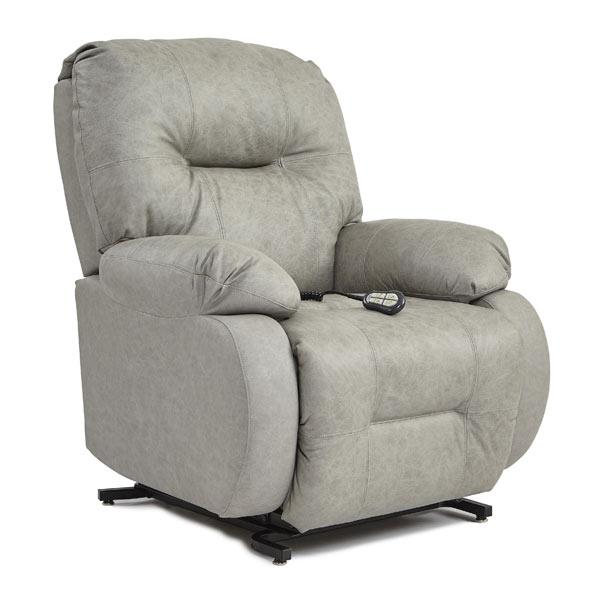 BRINLEY LEATHER POWER HEAD TILT SWIVEL GLIDER RECLINER- 8MZ85LV