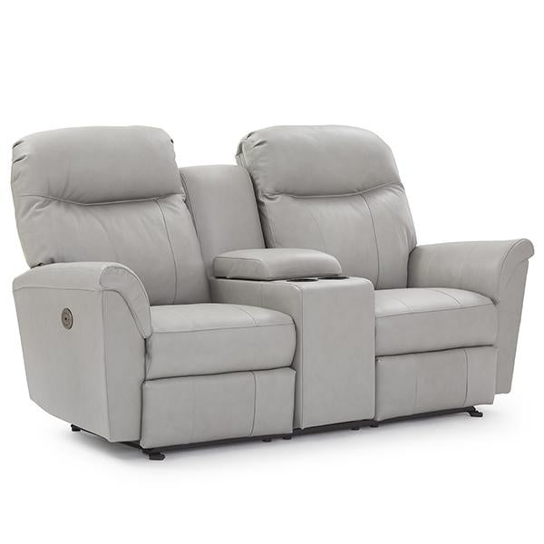 CAITLIN LOVESEAT LEATHER ROCKING CONSOLE LOVESEAT- L420CC7