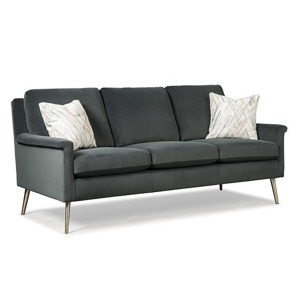 DACEY COLLECTION LEATHER STATIONARY SOFA- S11BNLU
