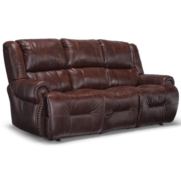 GENET COLLECTION LEATHER POWER RECLINING SOFA W/ FOLD DOWN TABLE- S960CP4