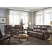 GENET COLLECTION LEATHER POWER RECLINING SOFA W/ FOLD DOWN TABLE- S960CP4 - House Of Furniture/Allan's Gallery