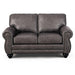 NOBLE LOVESEAT LEATHER STATIONARY LOVESEAT- L64ELU - House Of Furniture/Allan's Gallery