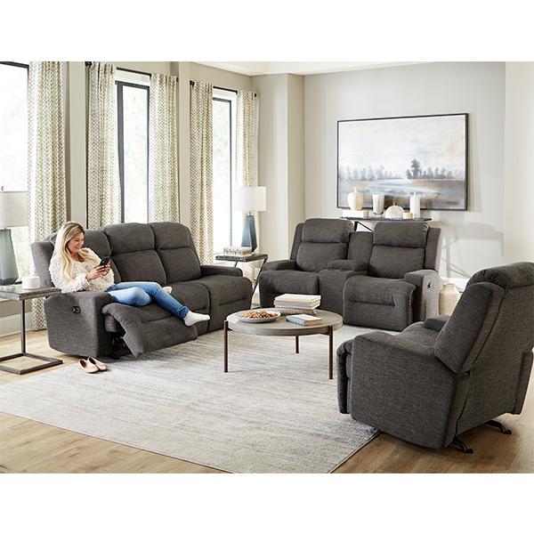 O'NEIL COLLECTION POWER RECLINING SOFA W/ FOLD DOWN TABLE- S920RP4