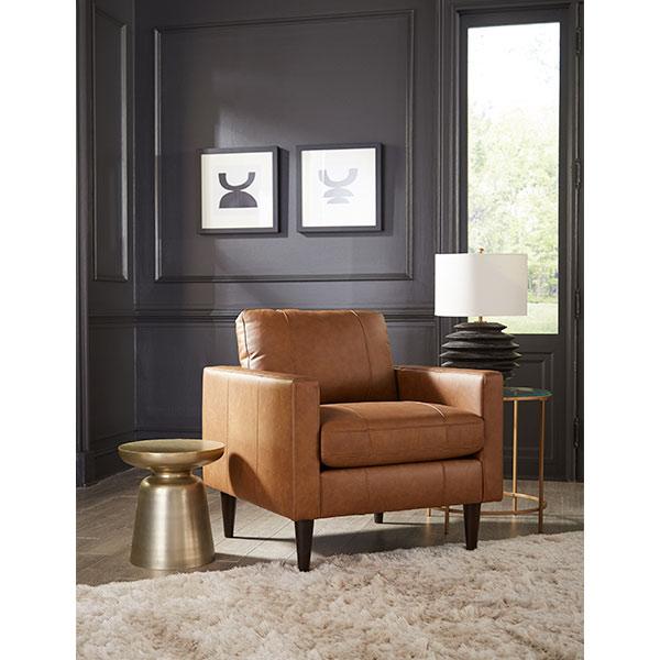 TRAFTON LEATHER CLUB CHAIR- C10ELU