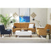 TREVIN COLLECTION LEATHER STATIONARY SOFA W/2 PILLOWS- S38RLU - House Of Furniture/Allan's Gallery