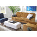 TREVIN COLLECTION LEATHER STATIONARY SOFA W/2 PILLOWS- S38BGLU - House Of Furniture/Allan's Gallery