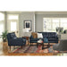 TREVIN COLLECTION LEATHER STATIONARY SOFA W/2 PILLOWS- S38ELU - House Of Furniture/Allan's Gallery