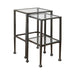 Leilani 2-piece Glass Top Nesting Tables Black - House Of Furniture/Allan's Gallery
