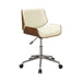 Addington Adjustable Height Office Chair Ecru and Chrome - House Of Furniture/Allan's Gallery
