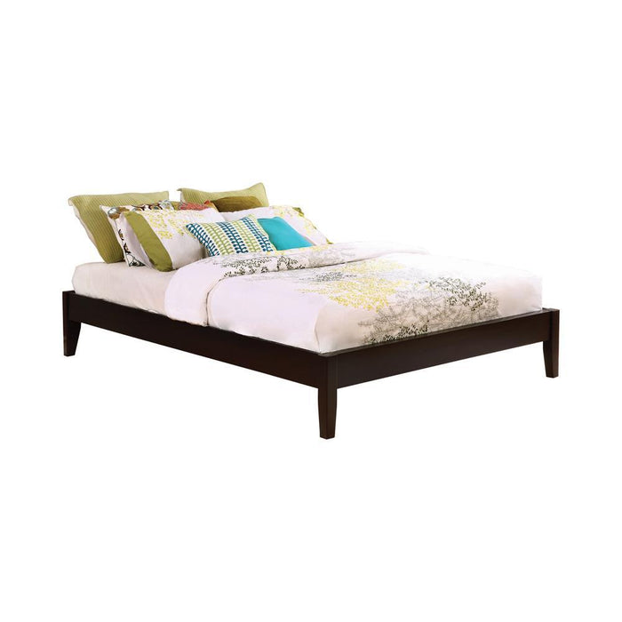 Hounslow California King, E.King, & Queen Universal Platform Bed Cappuccino - House Of Furniture/Allan's Gallery