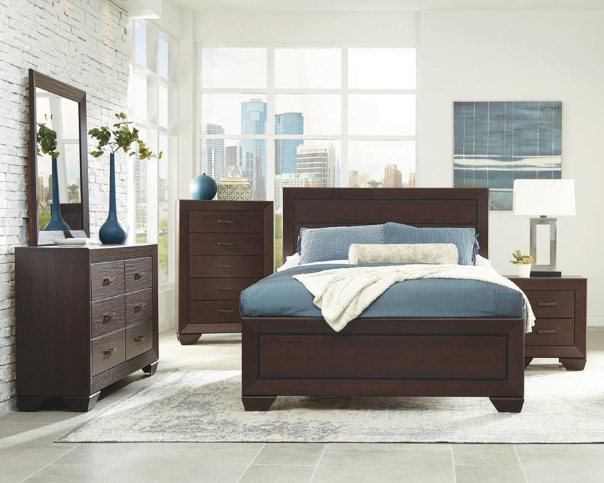 Kauffman California King, Eastren King, & Queen Panel Bed Dark Cocoa - House Of Furniture/Allan's Gallery