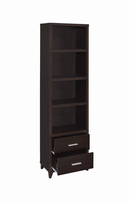 Lewes 2-drawer Media Tower Cappuccino