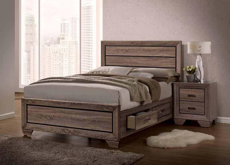 Kauffman California King, E.king, & Queen Panel Bed Washed Taupe - House Of Furniture/Allan's Gallery