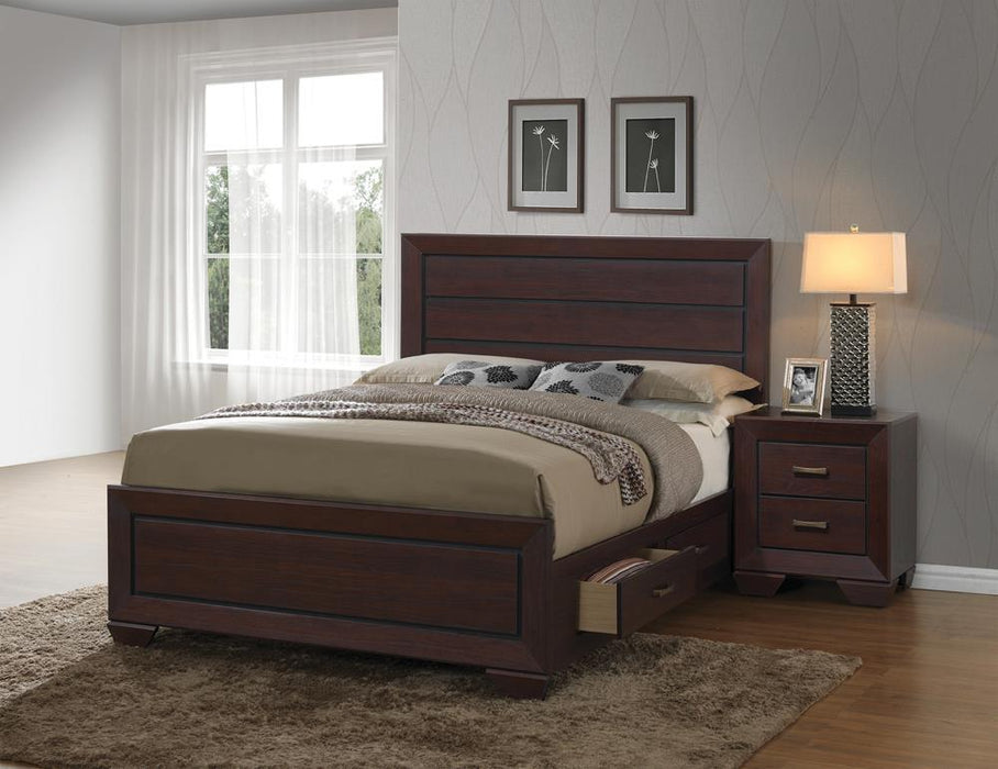 Kauffman California King, Eastren King, & Queen Panel Bed Dark Cocoa - House Of Furniture/Allan's Gallery
