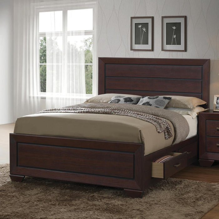 Kauffman California King, Eastren King, & Queen Panel Bed Dark Cocoa - House Of Furniture/Allan's Gallery