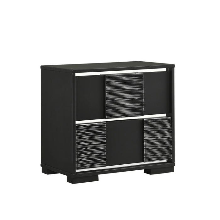 Blacktoft 2-drawer Nightstand Black