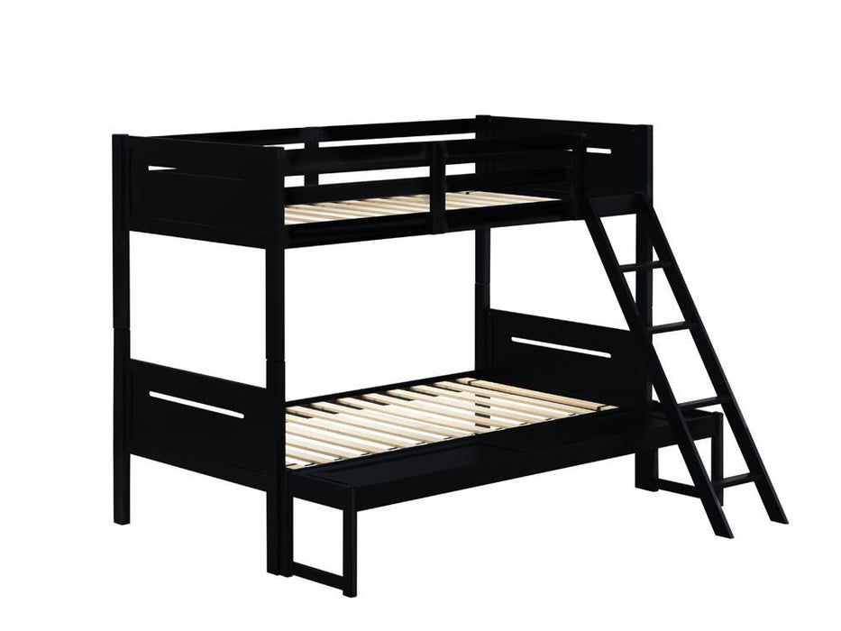 Littleton Twin Over Full Bunk Bed Black