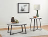 Hugo Round Coffee Table White and Matte Black - House Of Furniture/Allan's Gallery