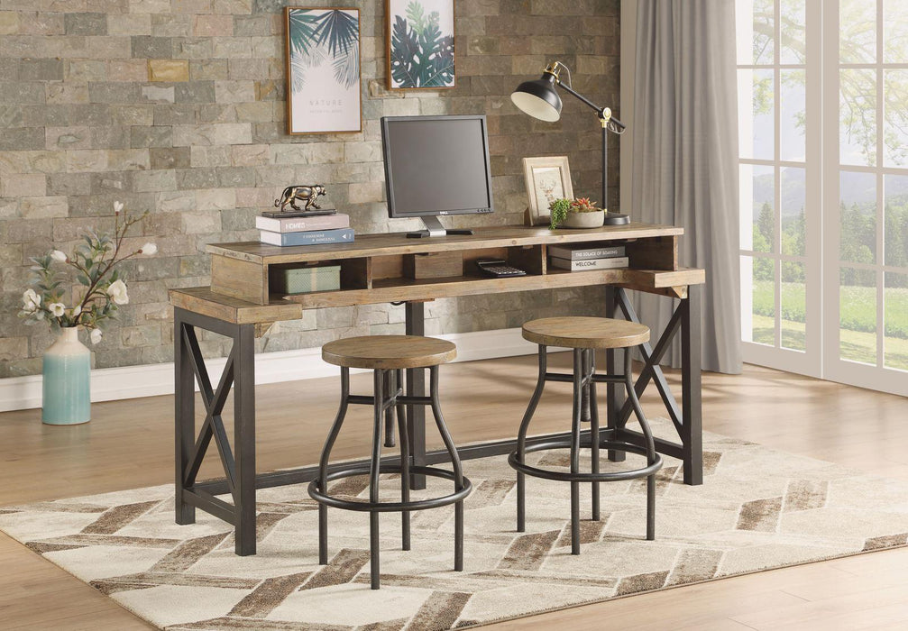 Flexsteel Carpenter Stool in Rustic Gray