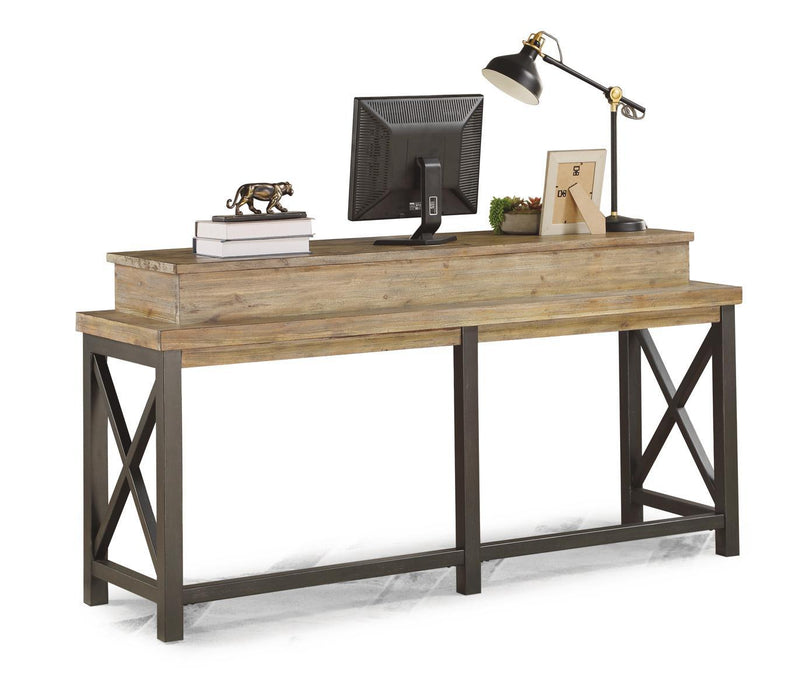 Flexsteel Carpenter Work Console in Rustic Gray