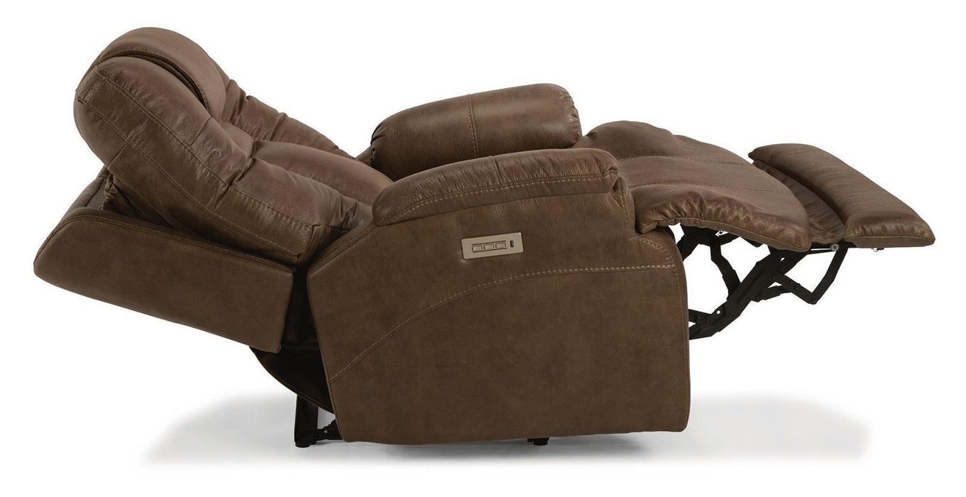 Flexsteel Marley Power Recliner with Power Headrest and Lumbar