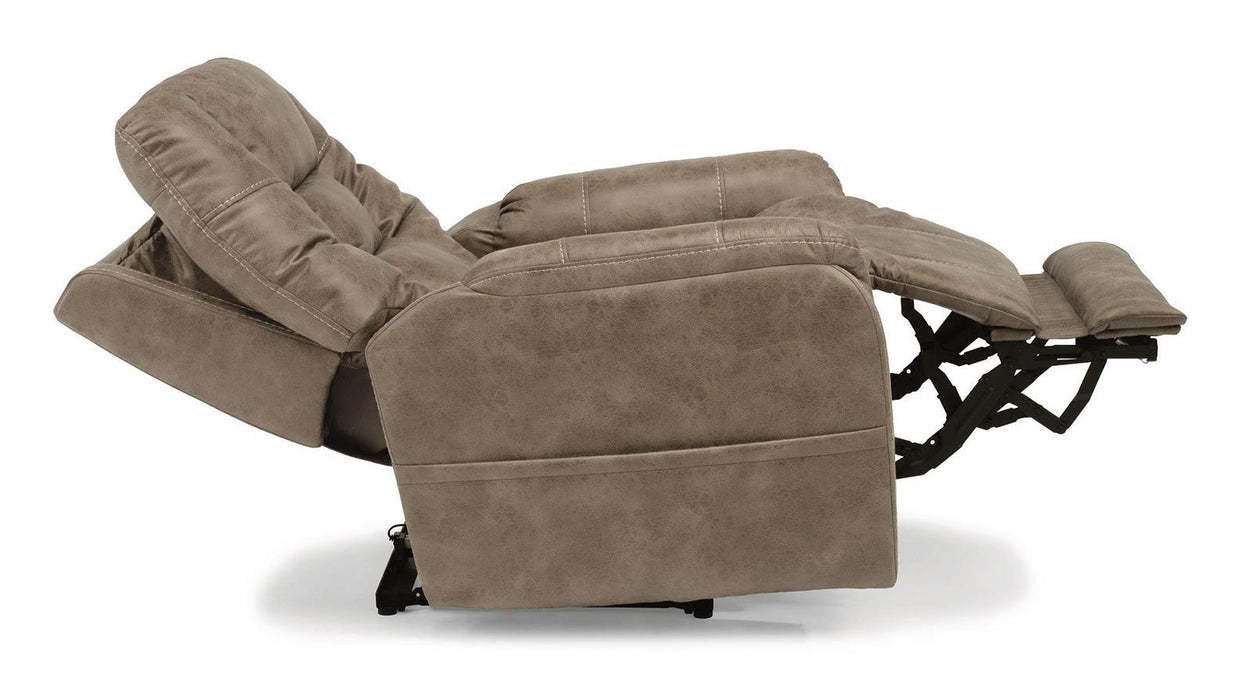 Flexsteel Theo Power Recliner with Power Headrest and Lumbar