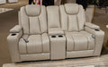 Elevate Edges Glider Reclining Loveseat with Console - House Of Furniture/Allan's Gallery