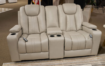 Elevate Edges Glider Reclining Loveseat with Console - House Of Furniture/Allan's Gallery